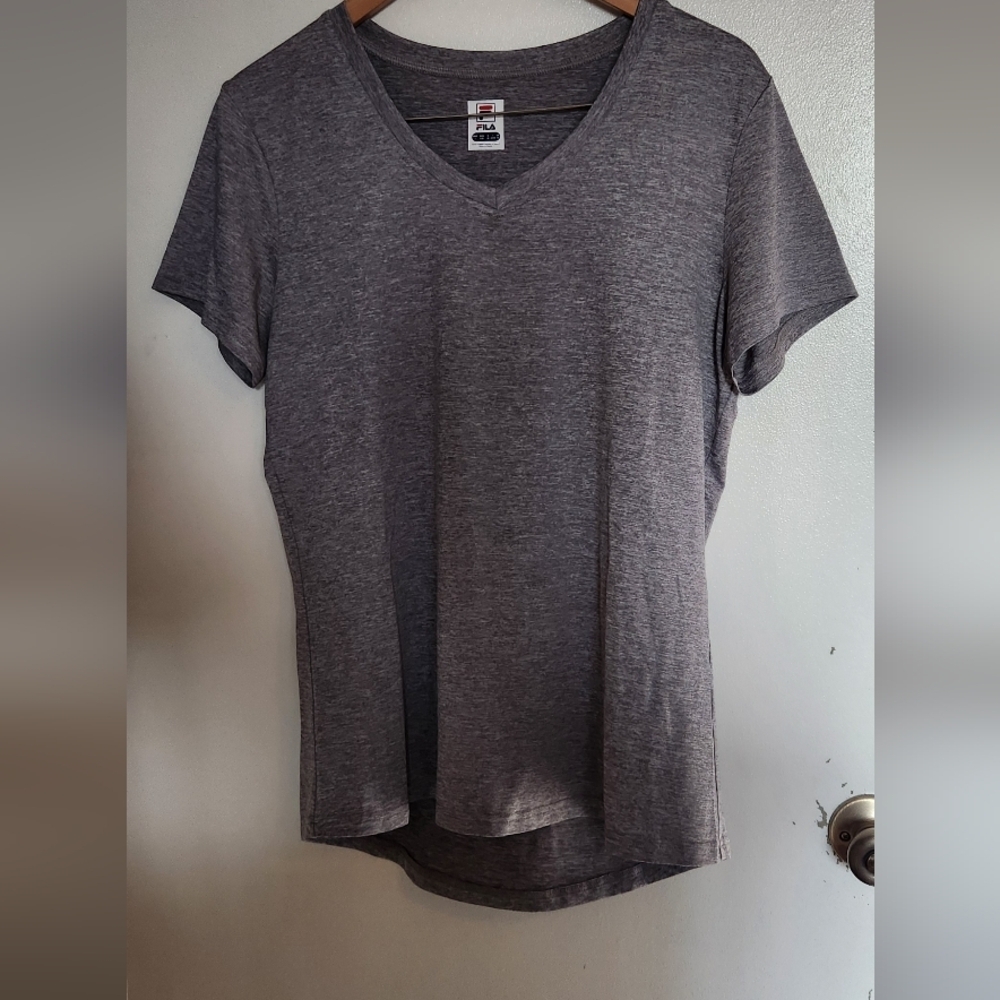 Fila Charcoal V-Neck Women's Tee